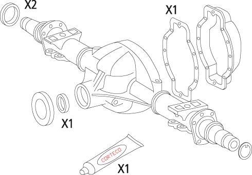 Corteco 19536223 - Kit guarnizioni, Differenziale www.autoricambi360.it