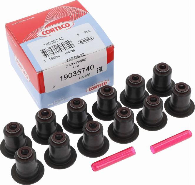 Corteco 19035740 - Kit guarnizioni, Stelo valvola www.autoricambi360.it