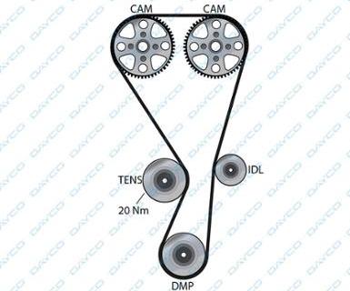 Dayco 941128 - Cinghia dentata www.autoricambi360.it