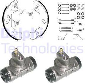 Delphi KP953 - Kit ganasce freno www.autoricambi360.it