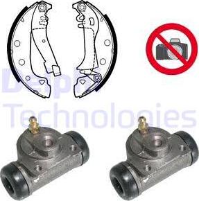 Delphi 671 - Kit ganasce freno www.autoricambi360.it