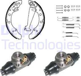 Delphi KP851 - Kit ganasce freno www.autoricambi360.it