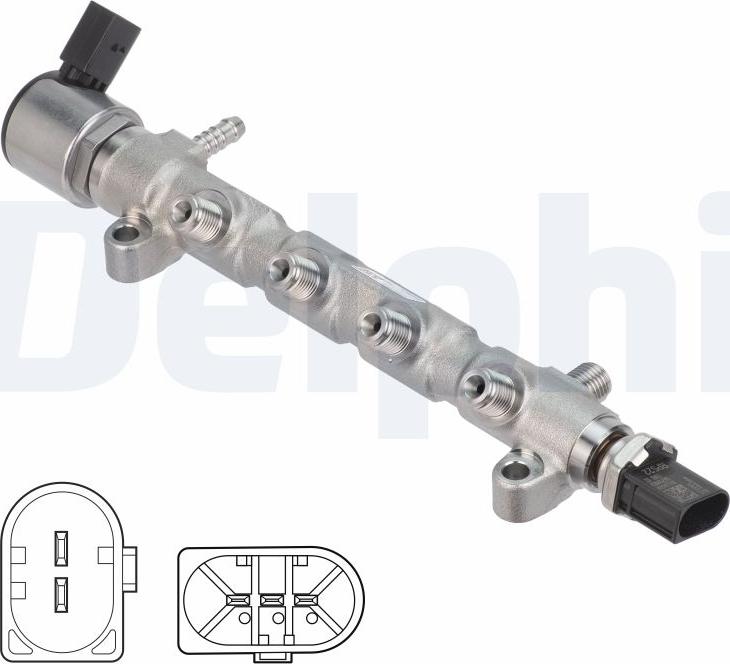 Delphi 28387801 - Collettore di distribuzione, Carburante www.autoricambi360.it
