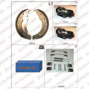 Delphi 752 - Kit ganasce freno www.autoricambi360.it