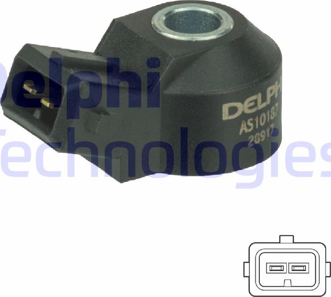 Delphi AS10187 - Sensore di detonazione www.autoricambi360.it