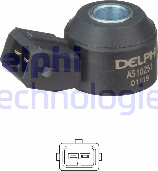 Delphi AS10251 - Sensore di detonazione www.autoricambi360.it