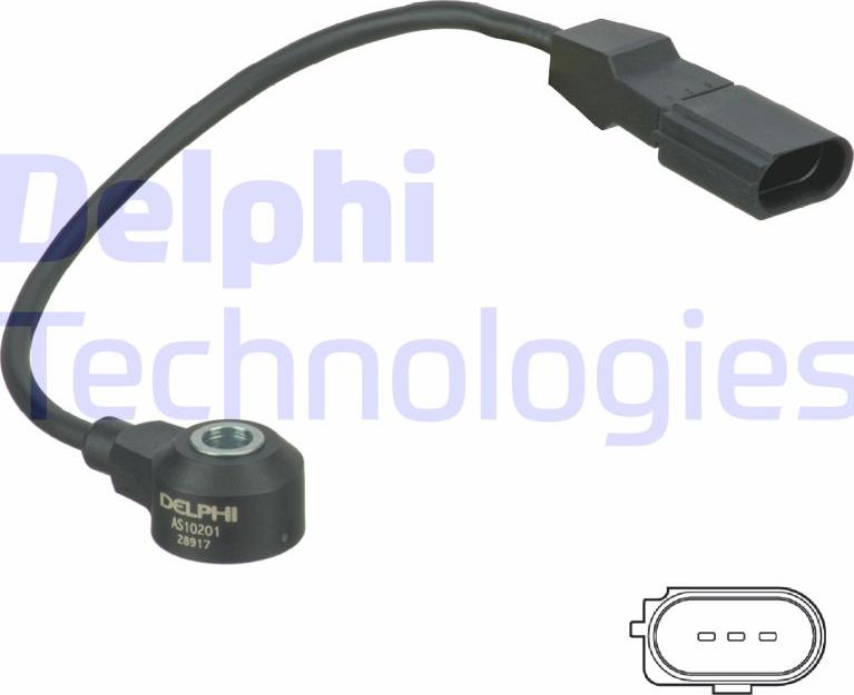 Delphi AS10201 - Sensore di detonazione www.autoricambi360.it