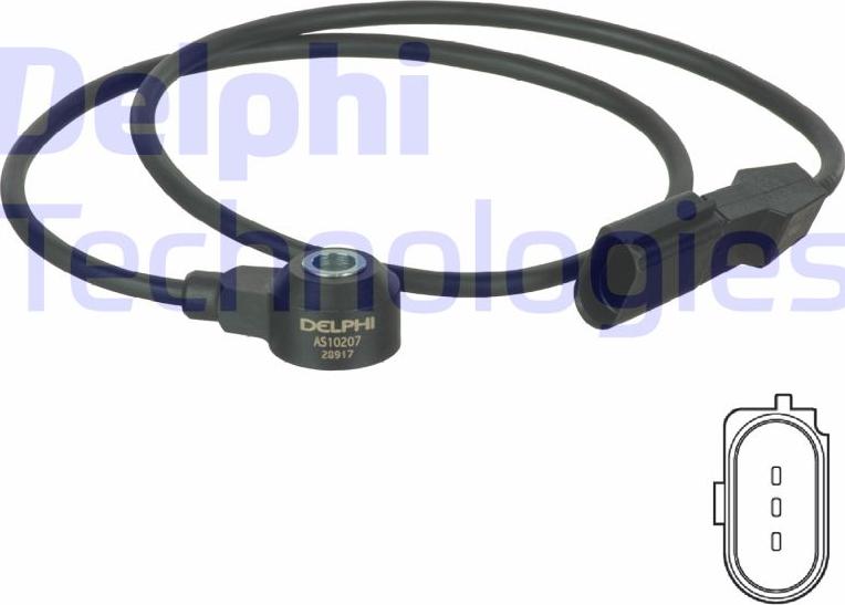 Delphi AS10207 - Sensore di detonazione www.autoricambi360.it