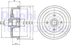 Delphi BF399 - Tamburo freno www.autoricambi360.it