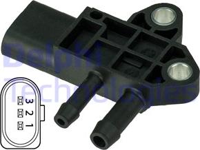 Delphi DPS00002 - Sensore, Pressione gas scarico www.autoricambi360.it