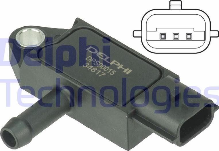 Delphi DPS00015 - Sensore, Pressione gas scarico www.autoricambi360.it