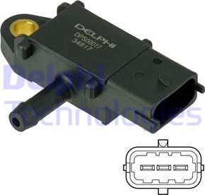 Delphi DPS00017 - Sensore, Pressione gas scarico www.autoricambi360.it