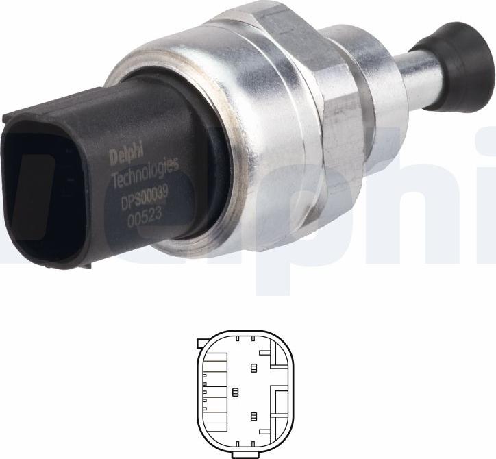 Delphi DPS00039-12B1 - Sensore, Pressione gas scarico www.autoricambi360.it