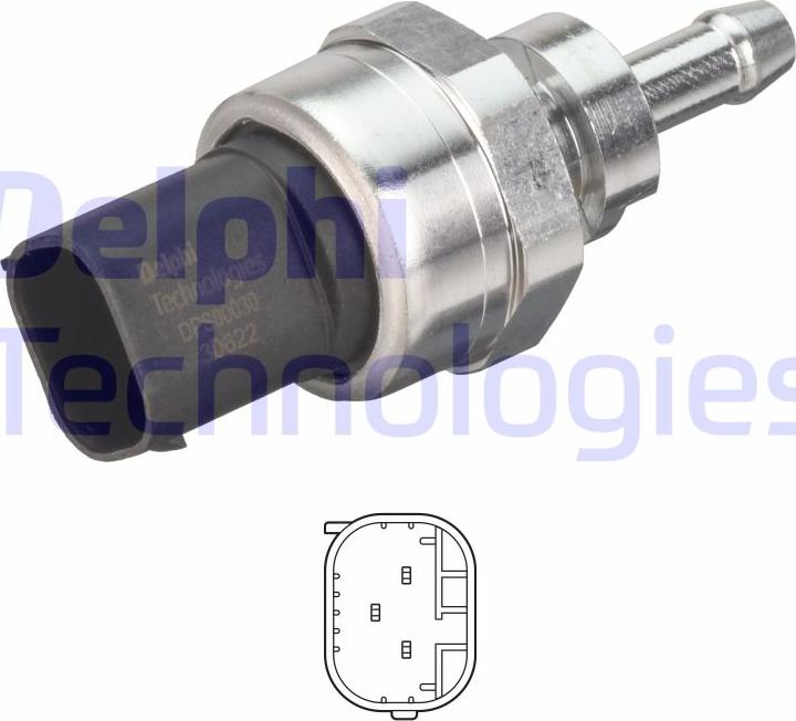 Delphi DPS00030-12B1 - Sensore, Pressione gas scarico www.autoricambi360.it