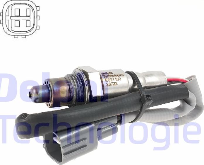 Delphi ES21400-12B1 - Sonda lambda www.autoricambi360.it