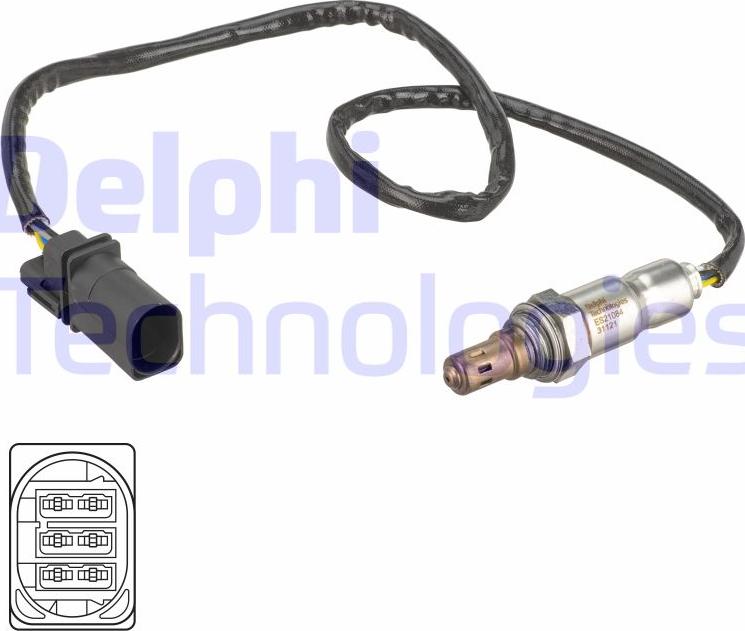 Delphi ES21084-12B1 - Sonda lambda www.autoricambi360.it
