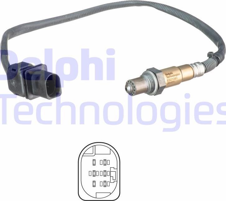 Delphi ES21081-12B1 - Sonda lambda www.autoricambi360.it
