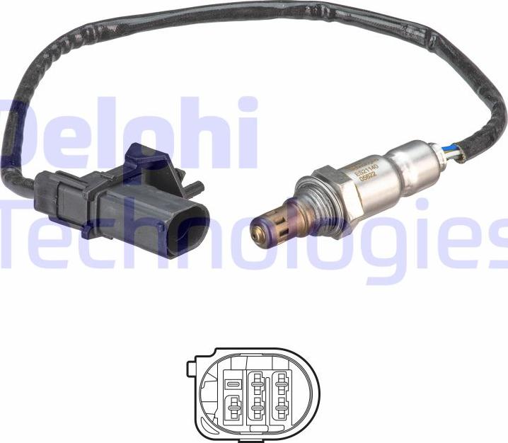 Delphi ES21140-12B1 - Sonda lambda www.autoricambi360.it
