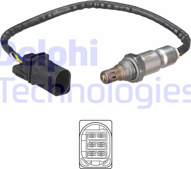 Delphi ES21314-12B1 - Sonda lambda www.autoricambi360.it