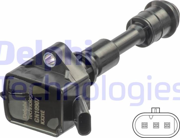 Delphi GN10907-12B1 - Bobina d'accensione www.autoricambi360.it