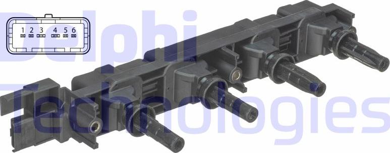 Delphi GN10502-12B1 - Bobina d'accensione www.autoricambi360.it