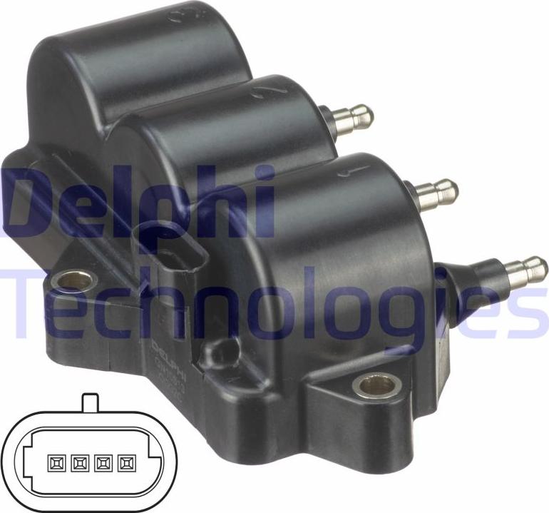 Delphi GN10513-12B1 - Bobina d'accensione www.autoricambi360.it