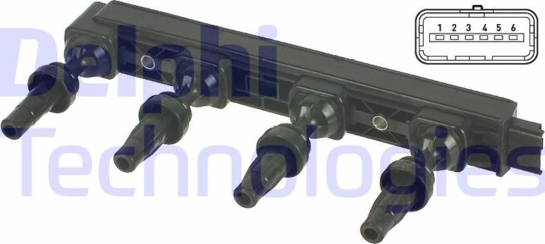Delphi GN10654-12B1 - Bobina d'accensione www.autoricambi360.it