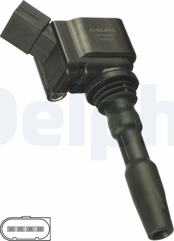 Delphi GN10631-15B1 - Bobina d'accensione www.autoricambi360.it