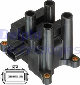 Delphi GN10832-17B1 - Bobina d'accensione www.autoricambi360.it