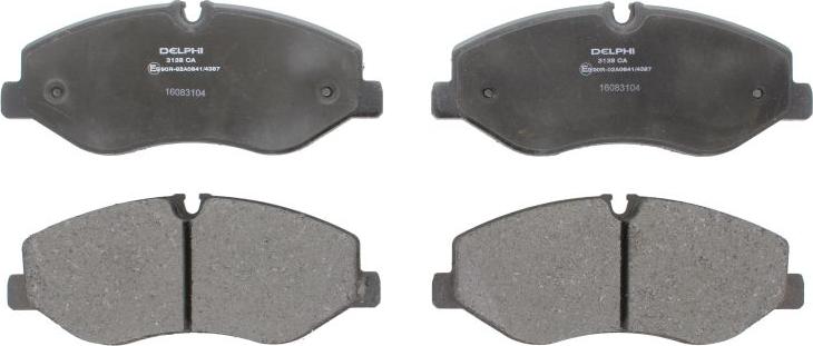Delphi LP3138 - Kit pastiglie freno, Freno a disco www.autoricambi360.it
