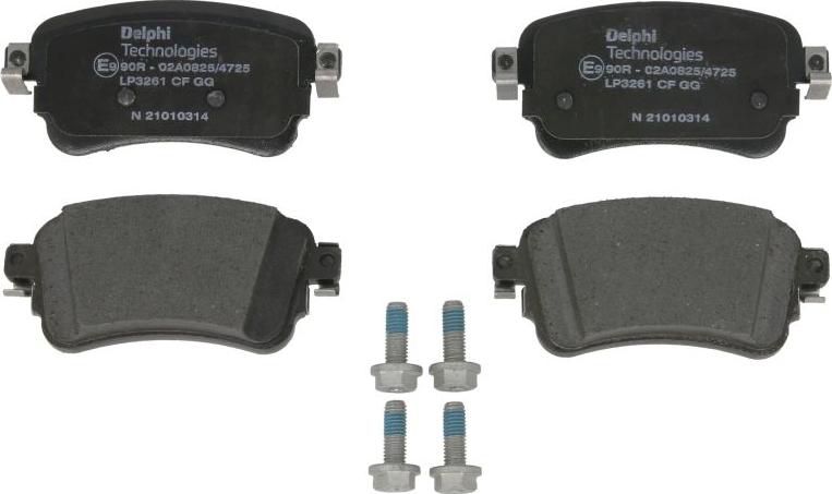 Delphi LP3261 - Kit pastiglie freno, Freno a disco www.autoricambi360.it