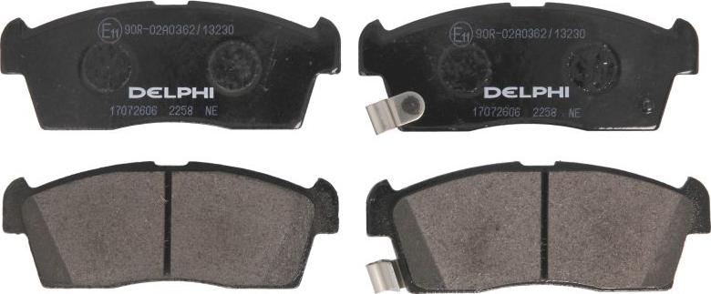 Delphi LP2258 - Kit pastiglie freno, Freno a disco www.autoricambi360.it