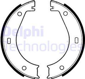 Delphi LS1573 - Kit ganasce, Freno stazionamento www.autoricambi360.it