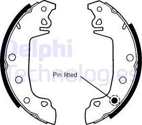 Delphi LS1142 - Kit ganasce freno www.autoricambi360.it