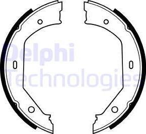 Delphi LS1857 - Kit ganasce, Freno stazionamento www.autoricambi360.it