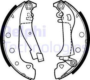 Delphi LS1395 - Kit ganasce freno www.autoricambi360.it