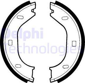 Delphi LS1370 - Kit ganasce, Freno stazionamento www.autoricambi360.it