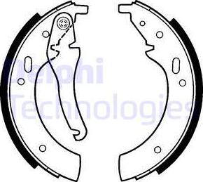 Delphi LS1229 - Kit ganasce freno www.autoricambi360.it