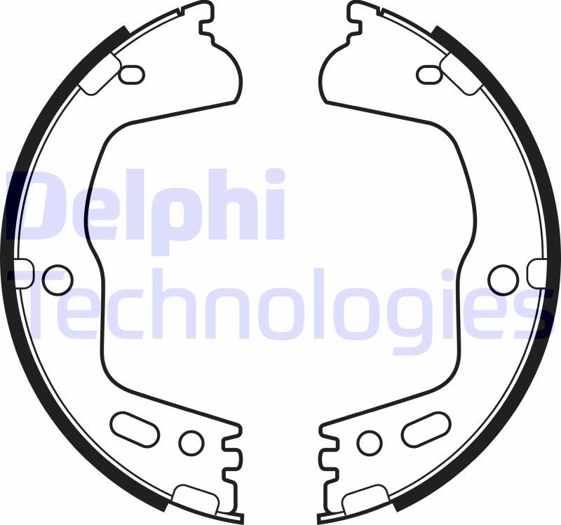 Delphi LS2155 - Kit ganasce, Freno stazionamento www.autoricambi360.it