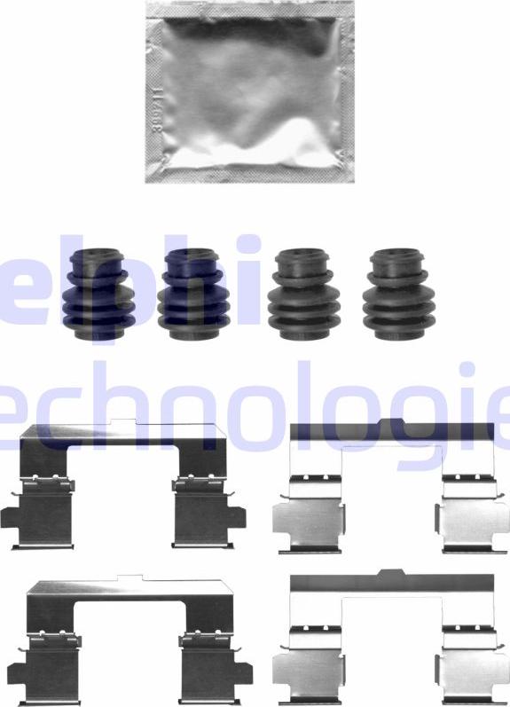 Delphi LX0697 - Kit accessori, Pastiglia freno www.autoricambi360.it