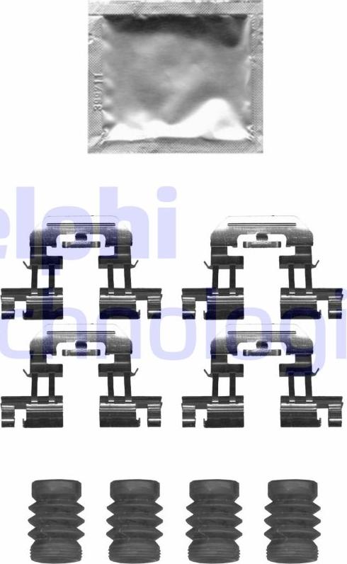 Delphi LX0677 - Kit accessori, Pastiglia freno www.autoricambi360.it