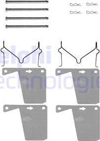 Delphi LX0028 - Kit accessori, Pastiglia freno www.autoricambi360.it