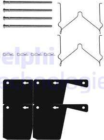 Delphi LX0111 - Kit accessori, Pastiglia freno www.autoricambi360.it