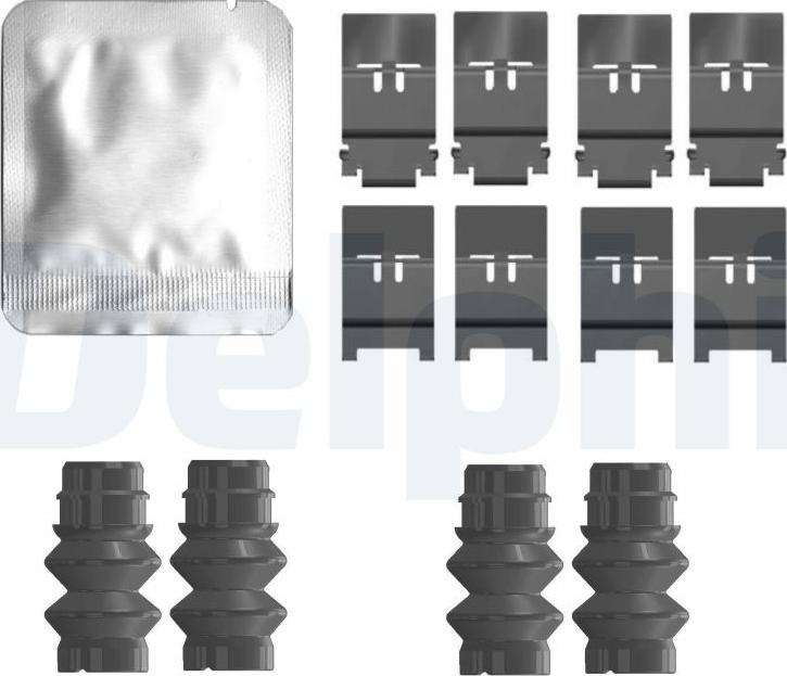Delphi LX0803 - Kit accessori, Pastiglia freno www.autoricambi360.it