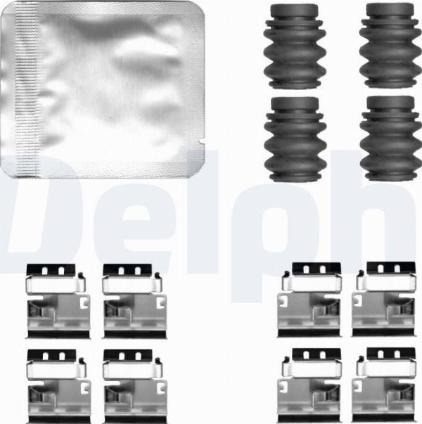 Delphi LX0825 - Kit accessori, Pastiglia freno www.autoricambi360.it