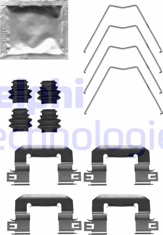 Delphi LX0711 - Kit accessori, Pastiglia freno www.autoricambi360.it