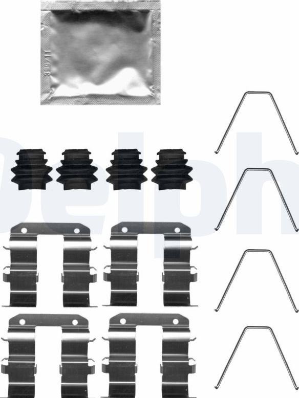 Delphi LX0739 - Kit accessori, Pastiglia freno www.autoricambi360.it