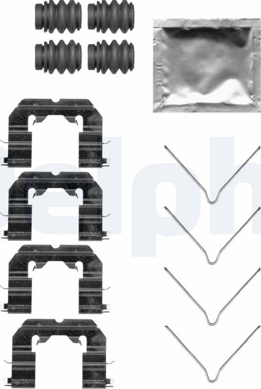 Delphi LX0738 - Kit accessori, Pastiglia freno www.autoricambi360.it