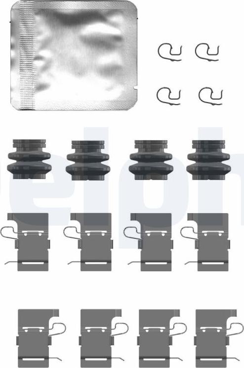 Delphi LX0732 - Kit accessori, Pastiglia freno www.autoricambi360.it