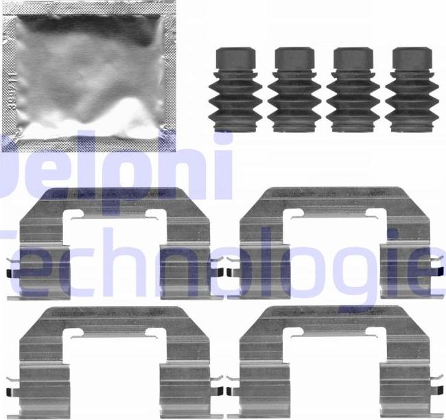 Delphi LX0721 - Kit accessori, Pastiglia freno www.autoricambi360.it